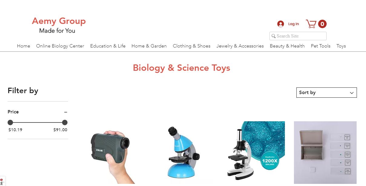 Online biology toys